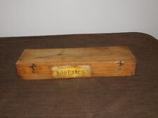 VINTAGE OLD BOOT JACK PLUG TOBACCO DOVETAIL WOOD BOX picture