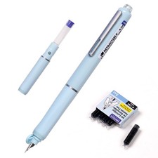 WRITECH Retractable Fountain Pen Clictek: Black Ink Fine Nib Smooth Writing w... picture