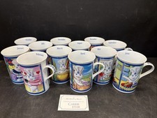 🔥12 Pc Set Rare 2001 Vntg Pillsbury Doughboy Coffee Mugs Complete Danbury Mint picture