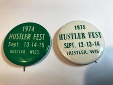 VINTAGE HUSTLER FEST PINS YEARS 1974 AND 1975 OWN A PIECE OF HISTORY picture