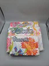 Vtg 70s Wamsutta Ultracale Meadowbrook Flower Power Double Sheets Pillowcases picture