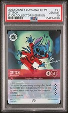 PSA 10 Disney Lorcana D100 Collectors Edition Promo Stitch Abomination #21 picture
