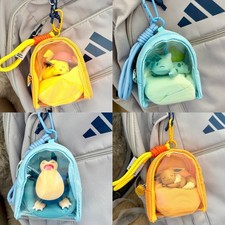 Pokemon Pikachu Eevee DIY Display Sleeping Figure Mini Charm Backpack Keychain picture