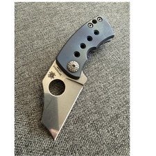 Spyderco C236TIP McBee Titanium Wharncliffe Pocketknife Gray Manual picture