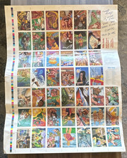 20” x 26” RARE Uncut Sheet of