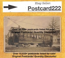 CT Milldale Waterbury 1914 antique RPPC postcard first car tram trolley Conn picture