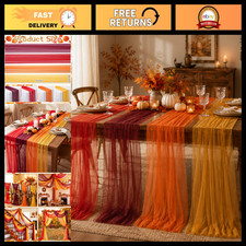 8 Pcs Fall Table Runners 29 x 71 Inch Thanksgiving Decor picture