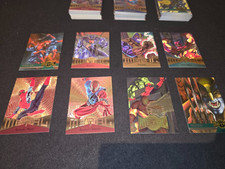 1995 FLEER MARVEL METAL 134 BASE FOIL CARD INCOMPLETE SET picture