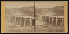 Photo:Portageville New York Erie Canal Aqueducts 1860s Stereo View picture