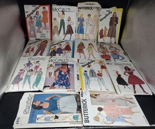 Vtg. 80s Patterns McCalls Simplicity Butterick Lot Of 14 picture