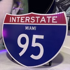 I 95 Metal Interstate Highway Sign Brand New Same Exact As City Has 24” x 30” 🔥 picture