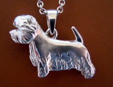 Large Sterling Silver West Highland White Terrier Standing Study Pendant picture