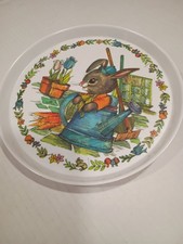 Vintage Peter Rabbit SiLite Plastic Melamine Children's Plate USA 8