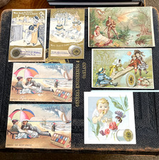 Antique Victorian Advertising Trade Cards Lot 7 Ephemera J & P Coats Thread picture
