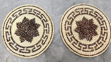 Pair of Southwest Motif Woven Trivets 10