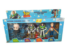 Vintage 1995 Toy Story Thinkway Toys Action Figured Set Baby Face 2 Buzz Woody picture