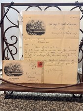 Vintage 1897 Handwritten Letter & Envelope from King & Robinson Fruit Growers picture