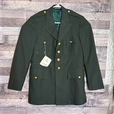 Vintage US Army Class A Dress Jacket Mens Large Green Wool Blend NEW picture
