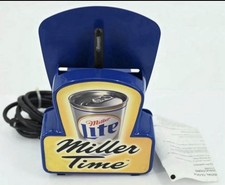 Vintage RARE Miller Lite Digital Floating Bar Clock Blue Pendulum picture