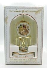 The Sandra Kuck Collection Anniversary Clock w/ Westminster Chime Angels In Box picture