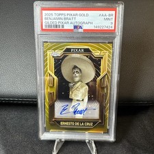 Topps 2025 Pixar Gold Gilded Authentic Autograph Ernesto De La Cruz AA-BR PSA9 picture