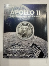 APOLLO 11 50th ANNIVERSARY COLLECTION. 1oz ROBBINS MEDAL AND APOLLO 11 PATCH. picture