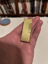 Dunhill Roller Gas Lighter Gold Sand Pattern (Clean and works perfectly) picture