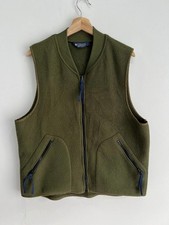 Vintage Columbia Fleece Vest Olive Green jacket zip picture