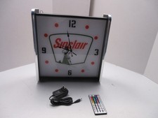 Sinclair LED light up Advertising wall clock Brand New picture