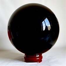 Large 140MM Black Obsidian Crystal Sphere Healing Crystal Ball For Home Decor picture