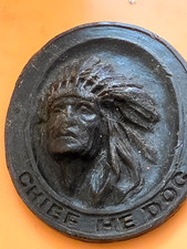 Edwin A. Morris Antique Medallion Plaque – Native American Chief He Dog Art picture