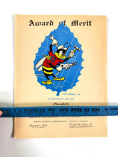 RARE 1944 Walt Disney Beechcraft Beech Busy Bee Award of Merit wichita ks ww2 picture
