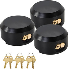3 Pack Puck Locks for Trailers Keyed Alike 2-7/8” Hidden Shackle Padlocks Heavy picture