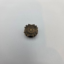 VFW Lapel Pin Vintage Veterans of Foreign Wars Screw Back Bronze Tone 0.5