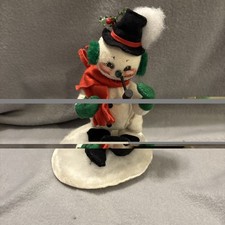 ANNALEE DANCING SNOWMAN WITH PIPE & SMOKING HAT~9