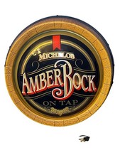 Michelob Amber Bock On Tap Barrel Lighted Wall 19