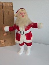 VINTAGE 1950's DISPLAY Harold Gale Santa Claus 14” W/ ORIGINAL 7 UP MAILING BOX picture