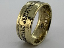 Thomas Jefferson Ring Size 9.5 – 1992 Shell Presidential Brass Token Handmade picture