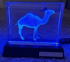 Joe Camel Horeca Glorifier Illuminated Crystal Glass 3D NO CORD Tested Works picture