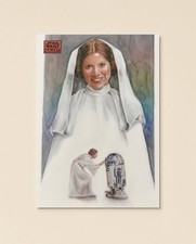2026 Topps Chrome Star Wars Galaxy Only Hope Leia R2-D2 Red /5 #16 picture