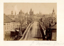 Czech Republic, Prague, Charles Bridge, Vintage Print, ca.1875 Czech Republic, Prague, The picture
