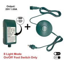 Set Adapter DC 29V 1.66A + Power Cord Foot Switch 1/2in Plug 6Ft - 8 LIGHT MODE picture