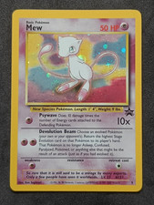 Pokemon TCG Mew 9/53 WOTC Black Star Promo Holo Card Vintage - NM - Foot Swirl picture