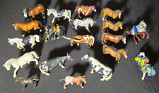 Vintage Schleich Papo Lot 19 Horses Knight Horse Cow Bull Longhorn Retired Foals picture