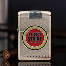 Ancient Silver WWII Lucky Strike Zippo Lighter US Shipping picture