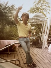Vtg Photo Handsome Young Man In Tight Jeans & Polo Shirt-Bulge-Gay Int picture