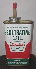 Vintage 50's-60's Sinclair Penetrating Oil Tin, Uncut/Full Nice picture
