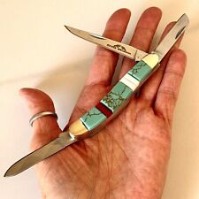 Zuni Turquoise Folding Pocket Knife 3.5
