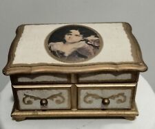 Vintage  Florentine Jewelry Music Box Strangers in The Night Works picture