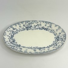 Antique c.1880's Ironstone Blue & White Fern Platter Plate Grindley & Co England picture